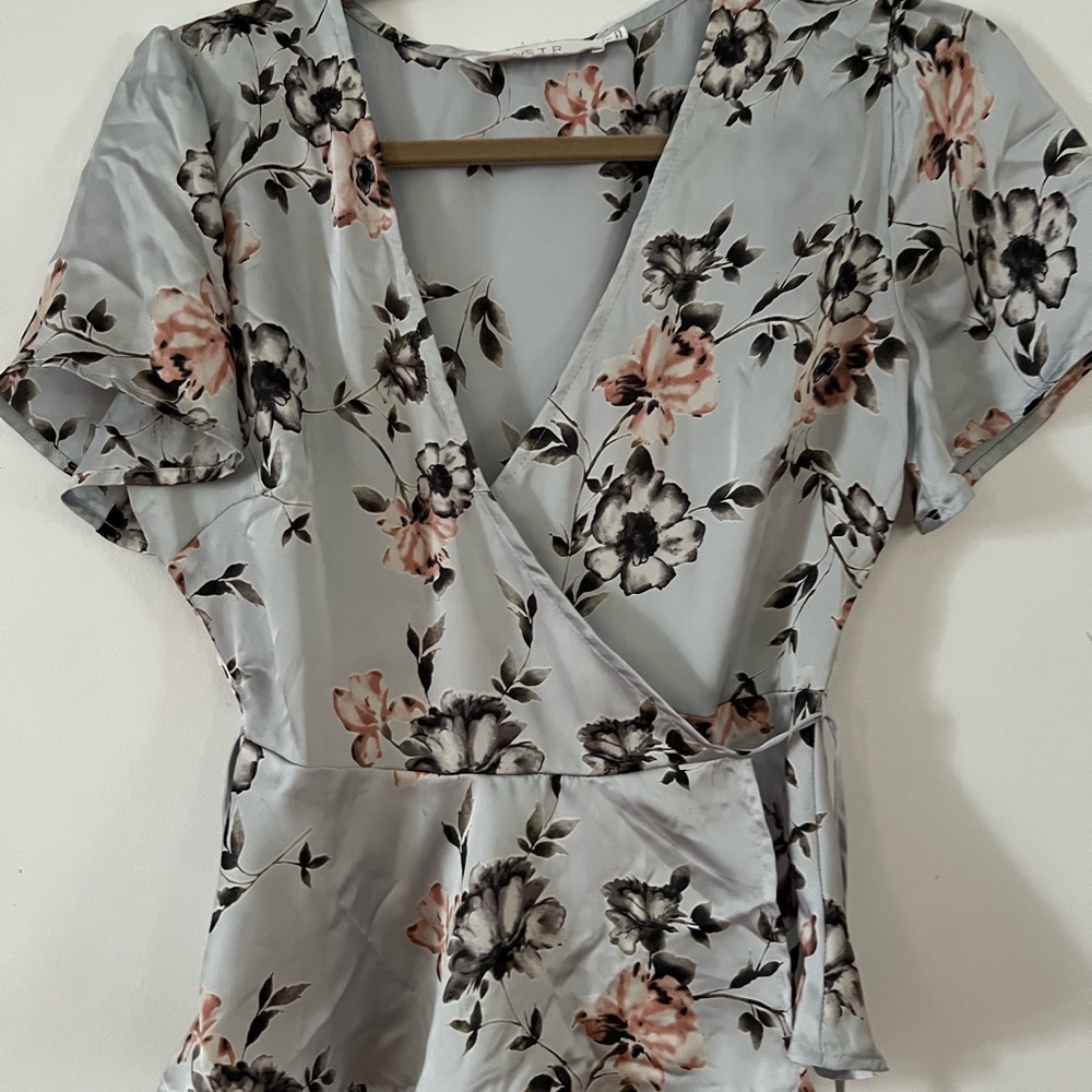 Floral blouse 100%poliester